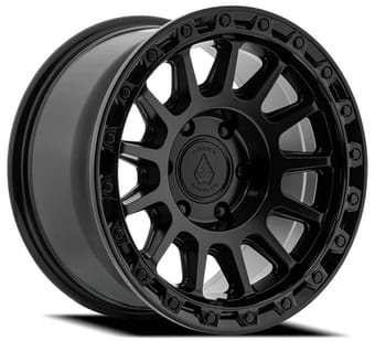 17x9 arena a144 spector satin black w/ gloss black lip 5x127/5 0mm - image