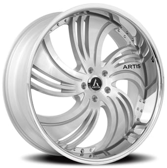 Artis Avenue Silver w/ Brushed Face & Chrome Stainless Steel Lip