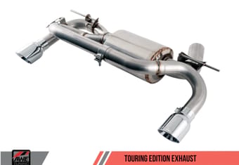 awe tuning 12-16 bmw f3x 335i/435i touring edition axle-back exhaust - chrome silver tips (102mm) 3010-32026 - image