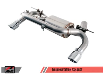 awe tuning 14-20 bmw f22 m235i / m240i touring edition axle-back exhaust - chrome silver tips (102mm) 3010-32030 - image