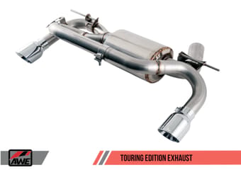 awe tuning 14-20 bmw f22 m235i / m240i touring edition axle-back exhaust - diamond black tips (102mm) 3010-33034 - image