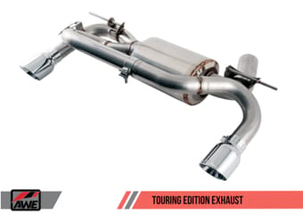 awe tuning 14-20 bmw f22 m235i / m240i touring edition axle-back exhaust - diamond black tips (90mm) 3010-33038 - image