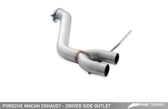 awe tuning 14-18 porsche macan track edition exhaust system - diamond black 102mm tips 3020-43040 - image