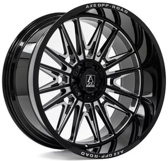 24x12 axe offroad echo gloss black milled 8x180 -44mm - image