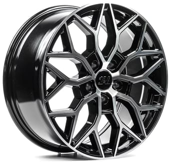 19x8.5 axe 1av zx12 gloss black polished 5x108/4.25 40mm - image