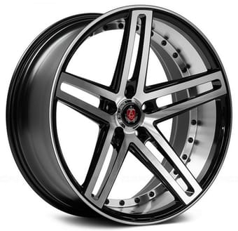 20x8.5 axe ex20 gloss black machined face and polished barrel 5x4.5/114.3 (custom) - image