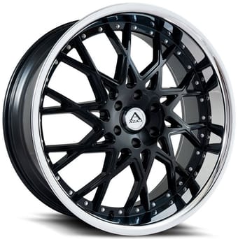 AZAD AZ822 Gloss Black w/ Chrome Stainless Steel Lip
