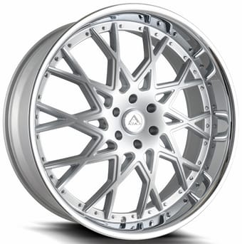AZAD AZ822 Brushed Silver w/ Chrome Stainless Steel Lip