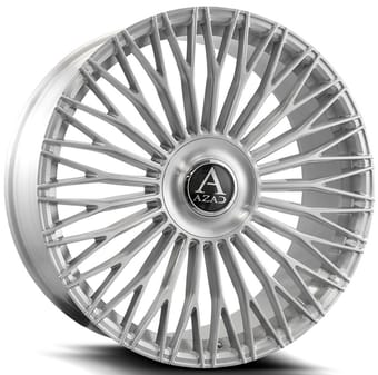 22x9 azad azv07 brushed silver 5x112 | 5x114.3/4.5 35mm - image