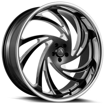 AZAD AZ DRIP Gloss Black Milled w/ Chrome Stainless Steel Lip