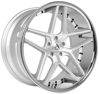 AZAD AZ1029 Silver Brushed w/ Chrome Stainless Steel Lip