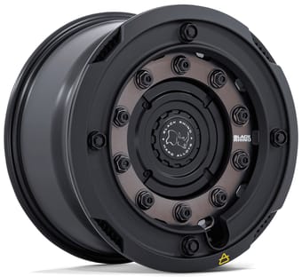 17x8 black rhino br027 arx matte bronze w/ matte black ring 6x130 | 6x139.7/5.5 32mm - image