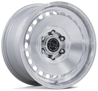 17x8.5 black rhino br036 basin gloss silver machined (flow formed) 6x4.5/114.3 25mm - image