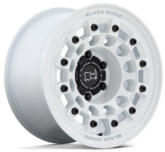 (clearance - no returns) 17x8 black rhino fuji gloss white 5x4.5/114.3 38mm - image