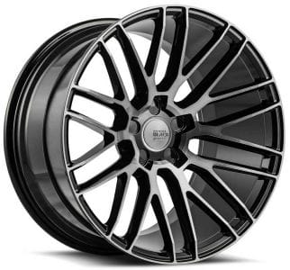 20x8.5 savini black di forza bm13 gloss black w/ double dark tint face (concave) (custom) - image