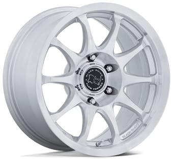 17x8.5 black rhino br200 echo trail hyper silver machined w/ black lip 6x135 0mm - image