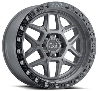 Black Rhino Kelso Battleship Gray w/ Black Lip & Black Bolts