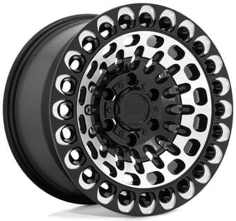 (clearance - no returns) 17x9.5 black rhino labyrinth gloss black w/ machined face & milled 6x5.5/139.7 12mm - image