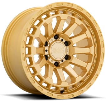 (clearance - no returns) 20x9.5 black rhino raid gold 5x5/127 -18mm - image