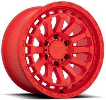 (clearance - no returns) 18x9.5 black rhino raid matte red 6x5.5/139.7 12mm - image