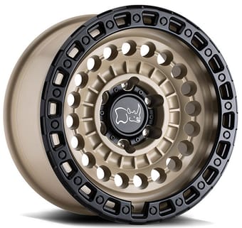 20x9.5 black rhino sentinel desert sand w/ black lip 8x6.5/165 12mm - image