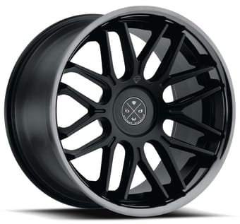 Blaque Diamond BD-27 Satin Black w/ Black Chrome Stainless Steel Lip