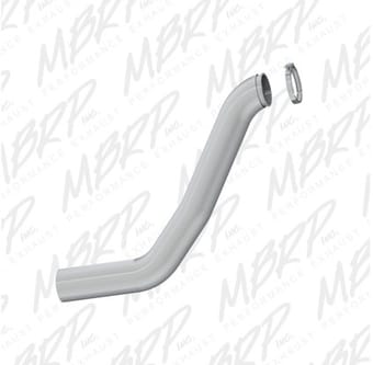 mbrp 1998-2002 dodge 5.9l cummins 2500/3500 4in hx40 turbo down-pipe aluminized steel dalhx40 - image