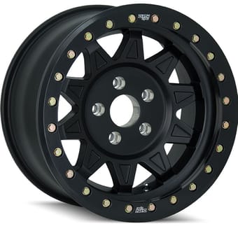 (clearance - no returns) 17x9 dirty life 9302 roadkill race matte black w/ black beadlock (true beadlock) 6x135 -14mm - image