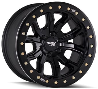 Dirty Life 9303 DT-1 Matte Black w/ Simulated Beadlock Black Ring