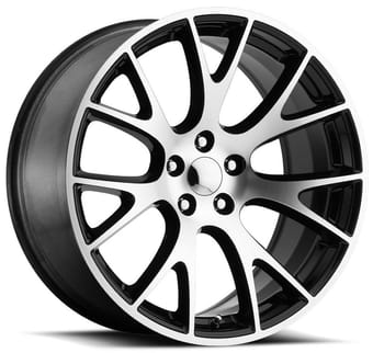 Factory Reproductions Replica Dodge Hellcat FR70 Replica Wheel Gloss Black Machined Face