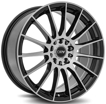 DRW D15 Gloss Black Machined Face