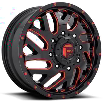 Fuel Off-Road Triton Gloss Black Red Tinted MiIled