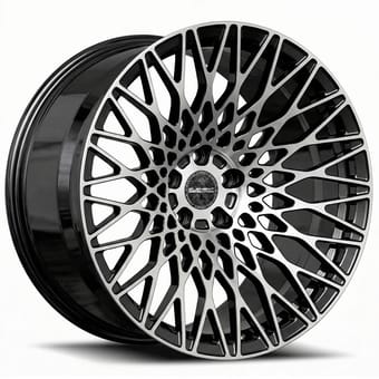 17x7.5 element forged me-8 gloss black w/ machined face (full forged) (custom) - image