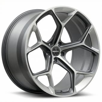 17x7.5 element forged sf-10 satin gunmetal w/ polished face (full forged) (custom) - image