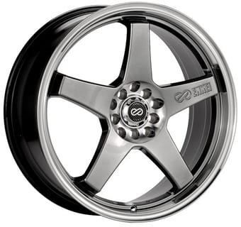 Enkei EV5 Hyper Black w/ Machined Lip