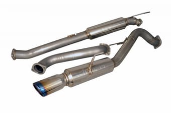 injen 14-19 ford fiesta st 1.6l turbo 4cyl 3in cat-back stainless steel exhaust w/ burnt ss tip ses9016rs - image