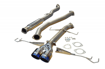 injen 16-21 honda civic hatchback 1.5t ss cat-back exhaust w/ titanium tips ses1500tt - image