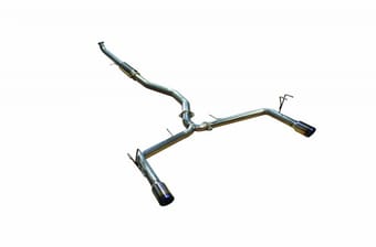 injen 16-20 honda civic 1.5l turbo 4cyl (sedan) 63mm ss cat-back exhaust w/ dual burnt titanium tips ses1572tt - image