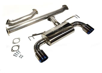 injen 08-15 mitsubishi evo x 2.0l 4cyl stainless steel cat-back exhaust ses1899cb - image