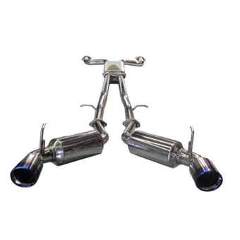 injen 03-08 350z dual 60mm ss cat-back exhaust w/ built in resonated x-pipe ses1987tt - image
