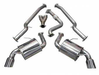 injen 16-20 chevy camaro 2.0l 4 cyl full 3in cat-back stainless steel exhaust w/ss flanges & y pipe ses7300 - image