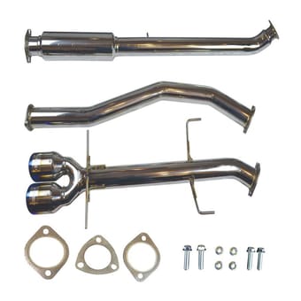injen 17-20 honda civic si 1.5l turbo (sedan only) 3in cat-back stainless steel exhaust ses1581tt - image
