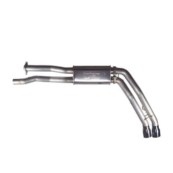 injen 17-20 ford f150 raptor super crew v6 3.5l 3in cat-back ss exhaust w/ dual black chrome tips ses9102 - image