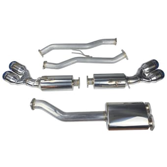 injen 10-13 hyundai genesis coupe 2.0l(t) 4cyl ss exhaust w/ 76mm y-pipe resonator/molded ss flanges ses1386tt - image