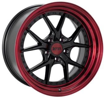 F1R F105 Gloss Black w/ Red Lip