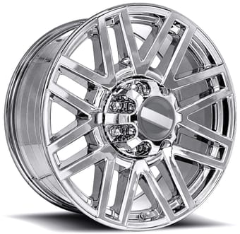 22x9 ford super duty replica wheels chrome w/ closed cap fr751 8x170 40mm - image