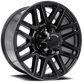 22x9 ford super duty replica wheels gloss back w/ closed cap fr751 8x170 40mm - image