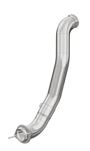 mbrp 08-10 ford 6.4l powerstroke 4in turbo down-pipe aluminized falca455 - image