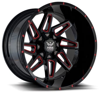 Force Off-Road F02 Black w/ Red Milled