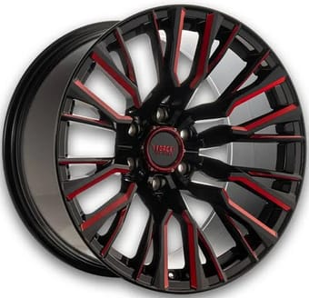 Force Off-Road F01 Gloss Black Milled Red Tinted